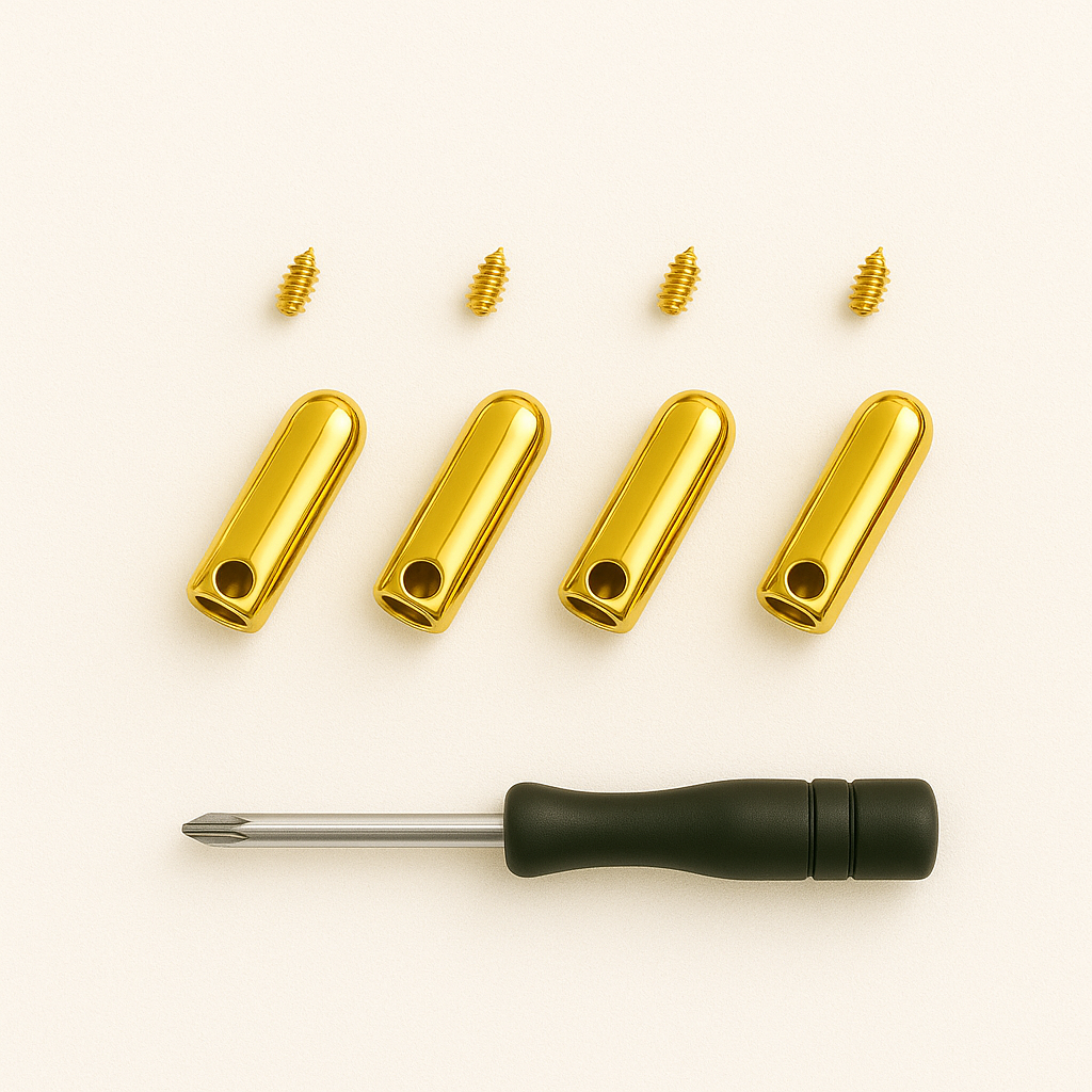 Set Embouts de Lacets Cylindriques & Aglets – Doré