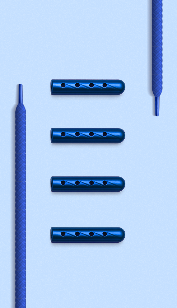 Embouts de Lacets - Bleu Électrique