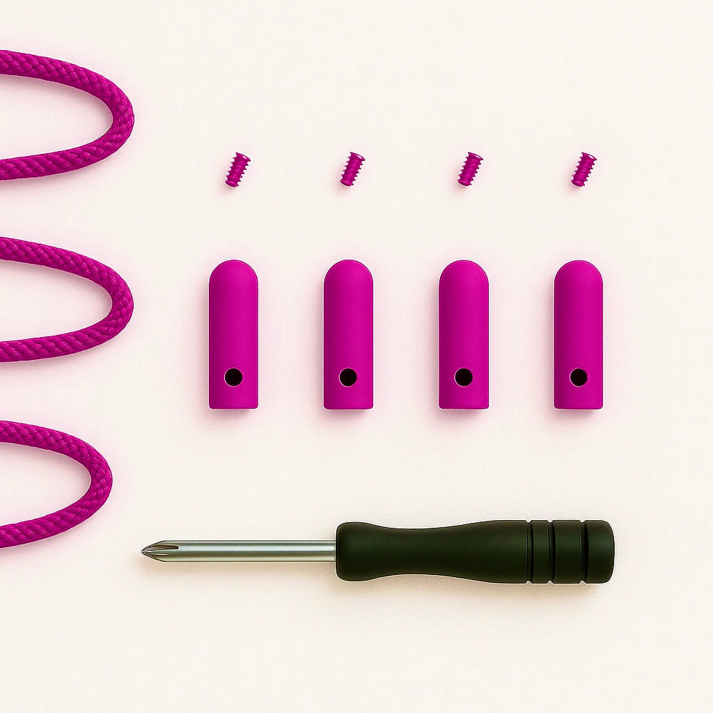 Set Embouts de Lacets & Aglets – Rose Fuschia