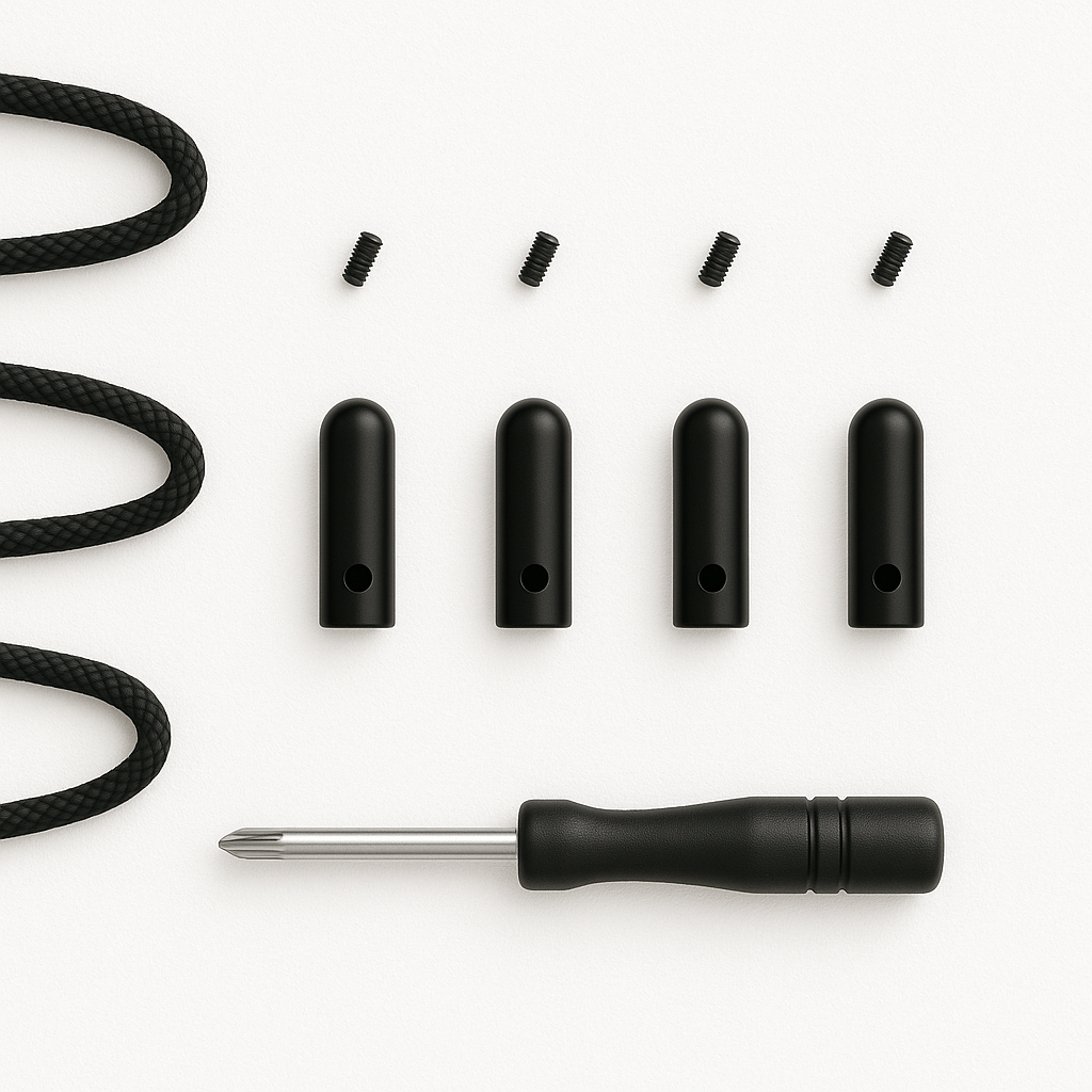 Set Embouts de Lacets & Aglets – Noir